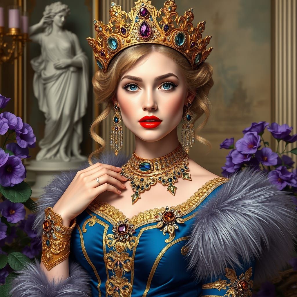 Regal Beauty in Baroque Splendor
