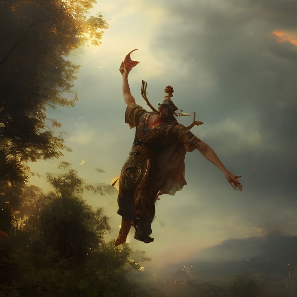 Steampunk Aerial Spirit Embodiment of Joy