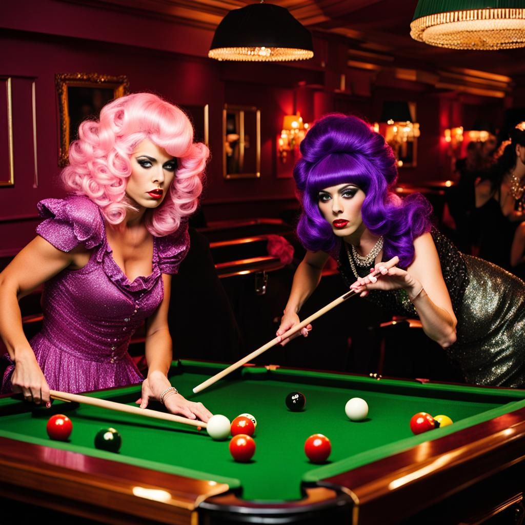 Drag Queens Play Snooker in Chiffon Wonderland