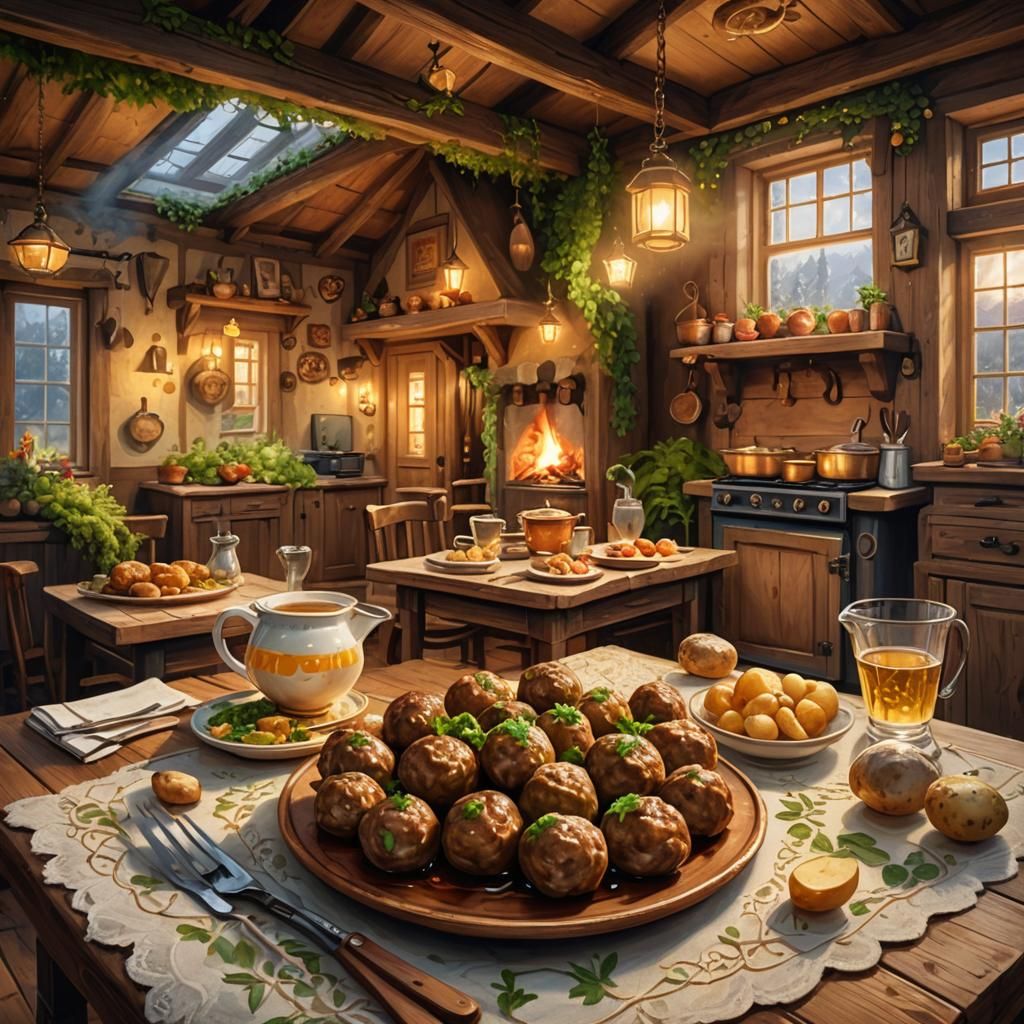 Cozy Nordic Cottage: Swedish Meatballs in Oil