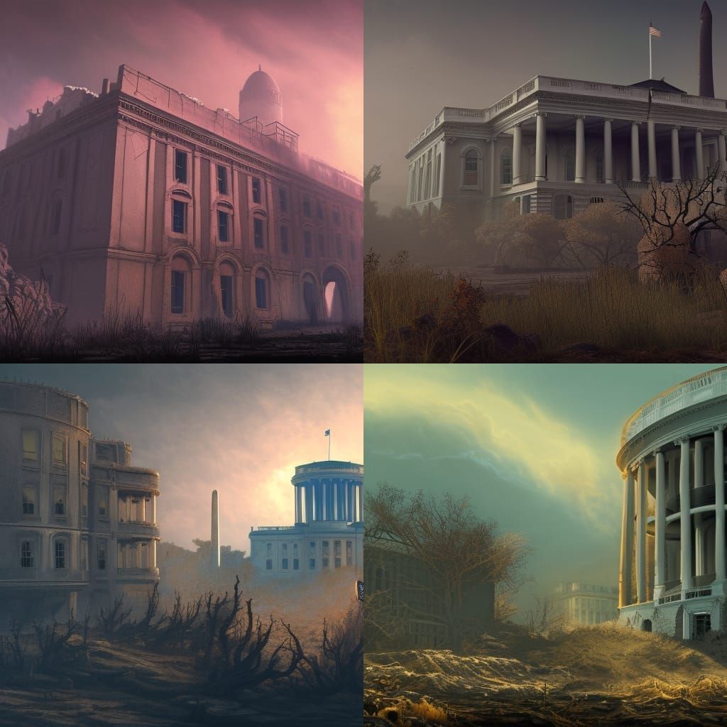 Post-Apocalyptic White House in Nuclear Fallout