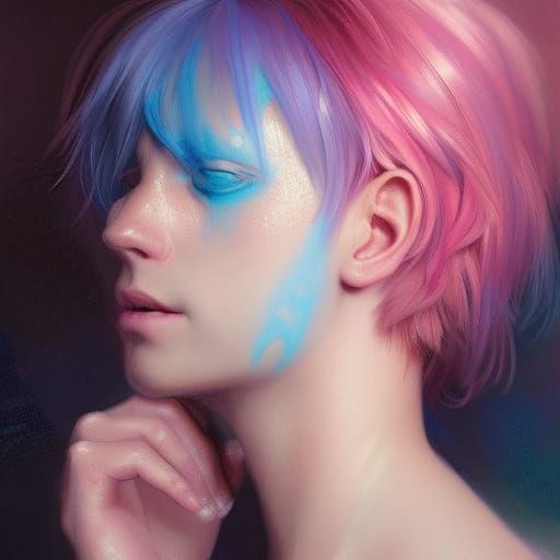 Pastel Portrait of Man in Artgerm Style