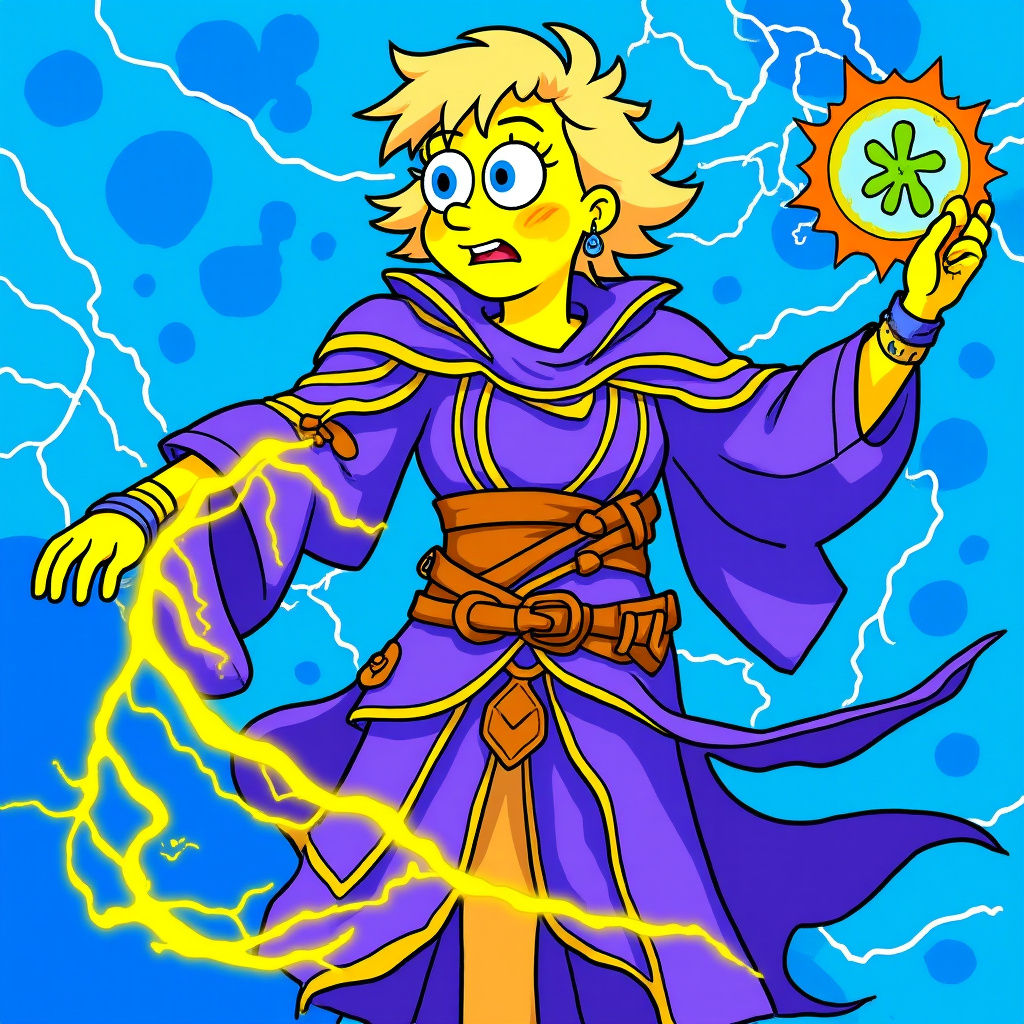 Epic Lightning Mage Concept Art in 8K Resolution