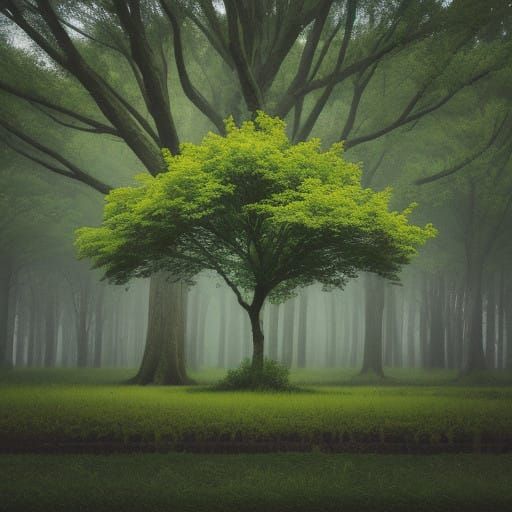 Tree Growth through Time in Cinematic Parallax