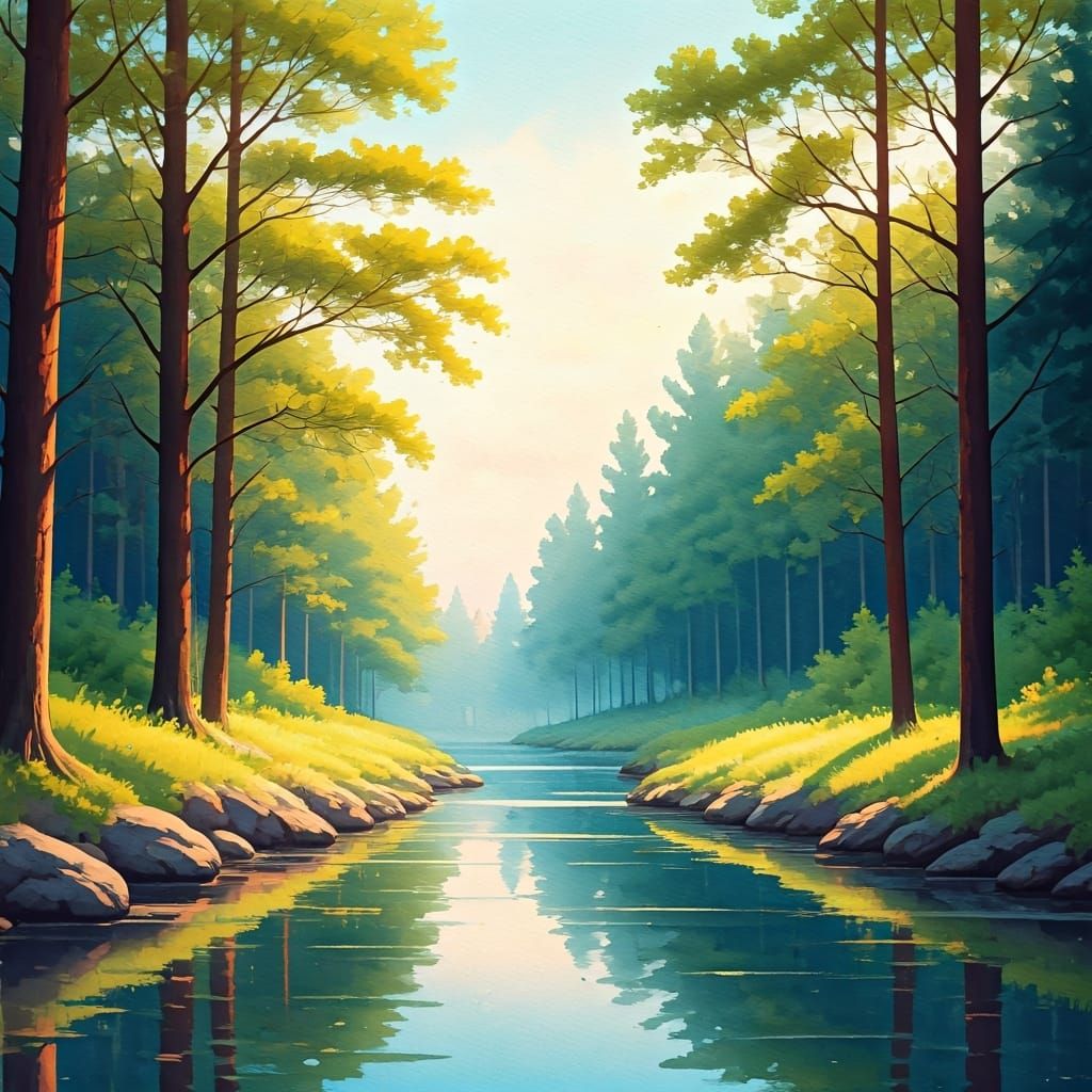 Watercolor Nature Study Artwork