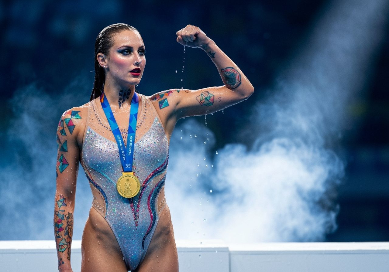 Olympic Synchronized Swimmer Victory in 8K