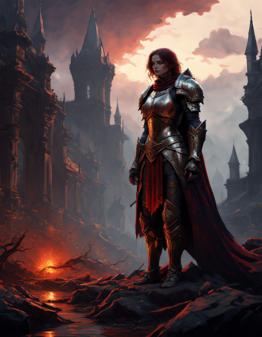 Dark Fantasy Knight in Shining Armor