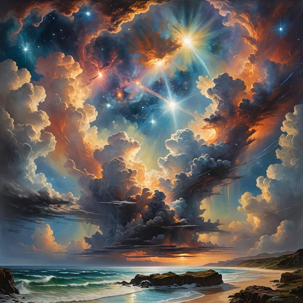 Cosmic Gate to Infinite Expanse: Ethereal Majesty