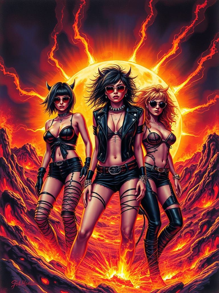 Punk rockers living on the sun | Pulp science fiction aesthe...