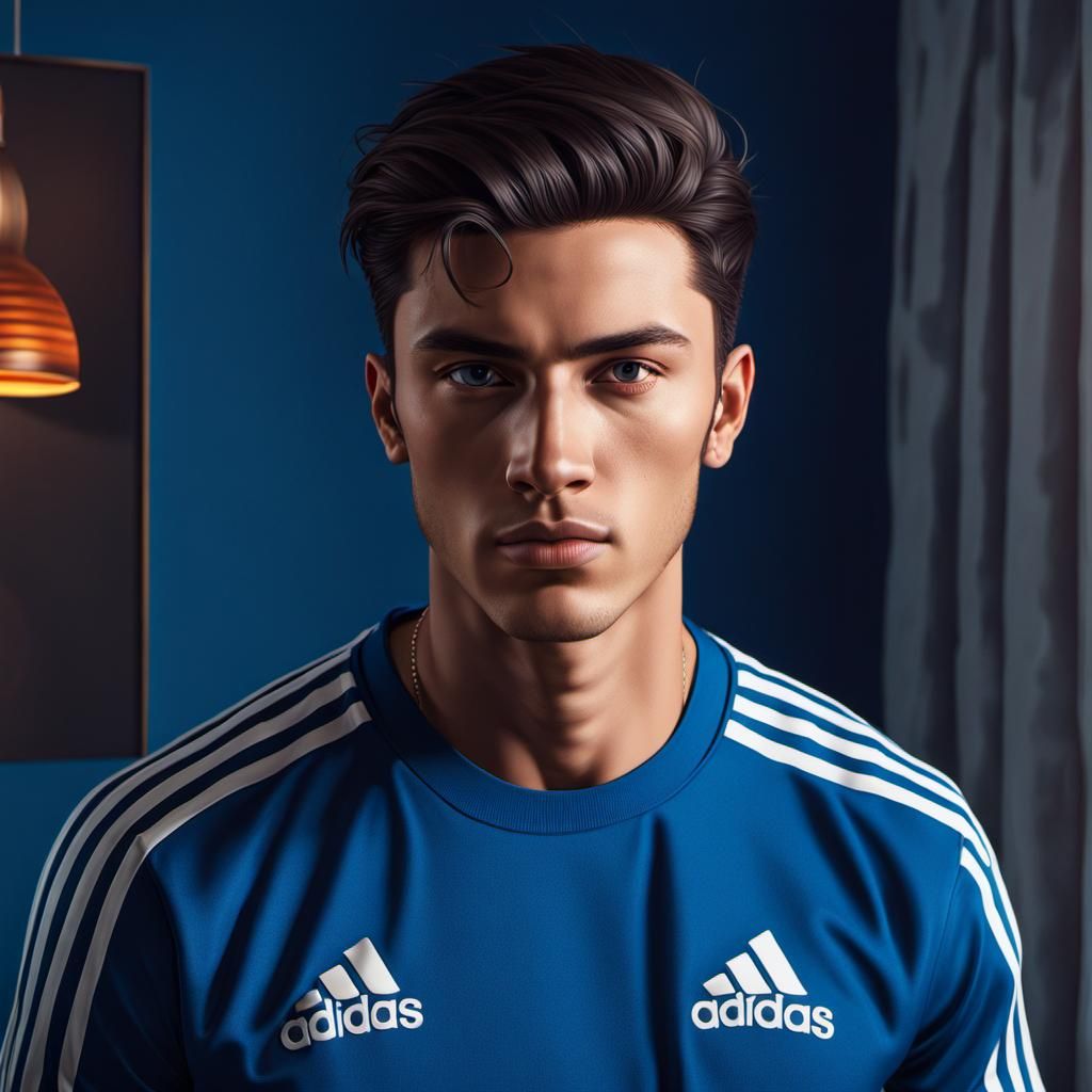 Hyperrealistic Portrait of a Young Male Model