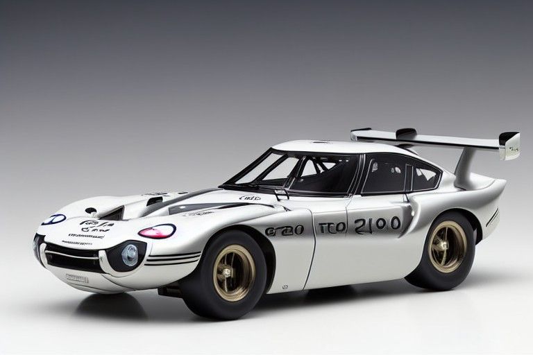 Toyota 2000GT Race Car in Impressionism Style