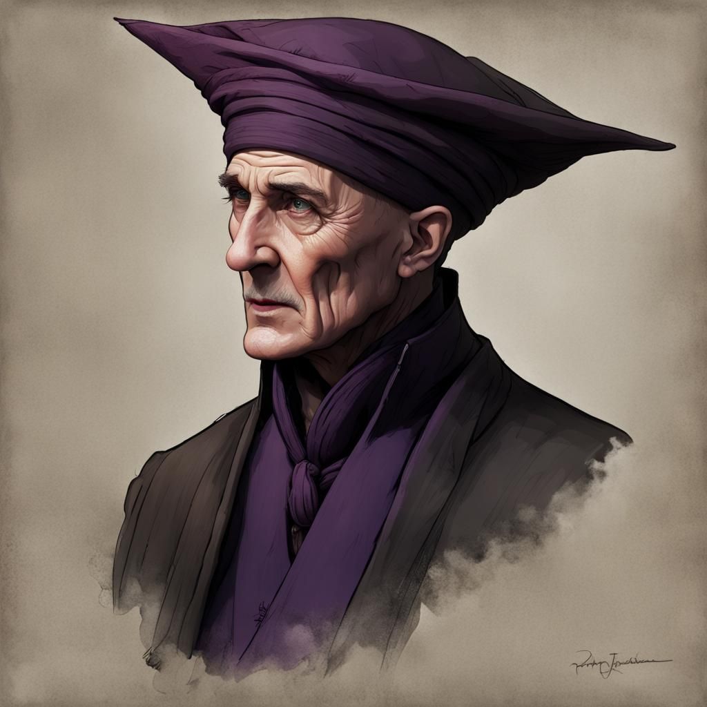 Professor and Teacher in Detailed Matte Painting Style