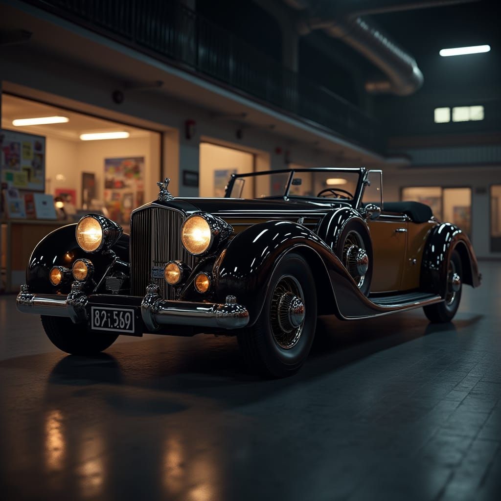 Excalibur Roadster in Showroom: 3D Photorealistic Render
