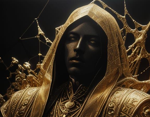 Art Deco Nihilistic Ore Trapped in Sin Webs