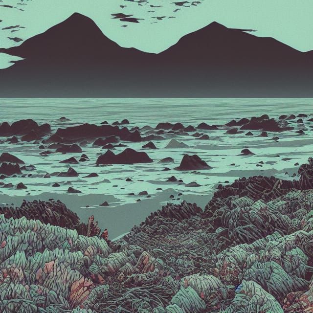 Scottish Beach Vista in Contemporary Style