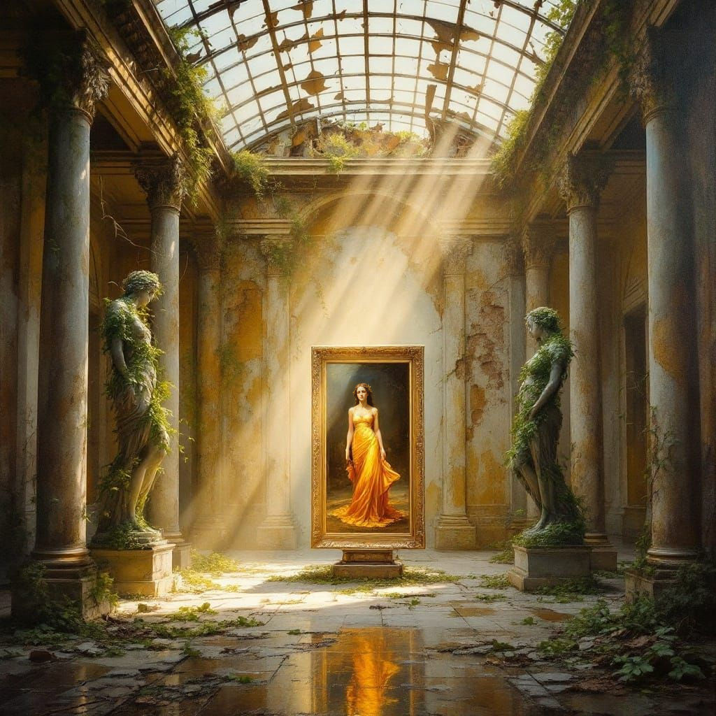 Abandoned Art Gallery Transformed by Time and Beauty