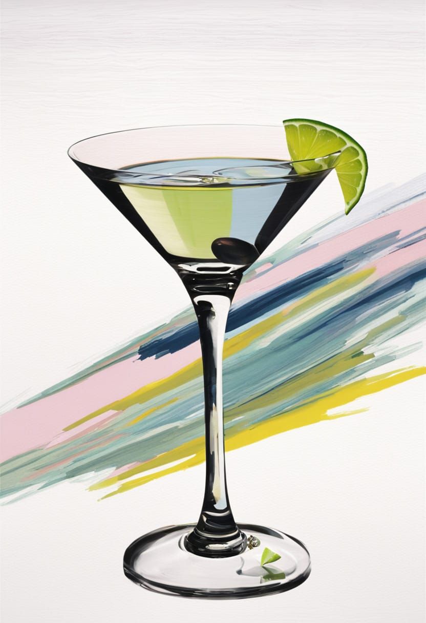 Abstract Pastel Cocktail