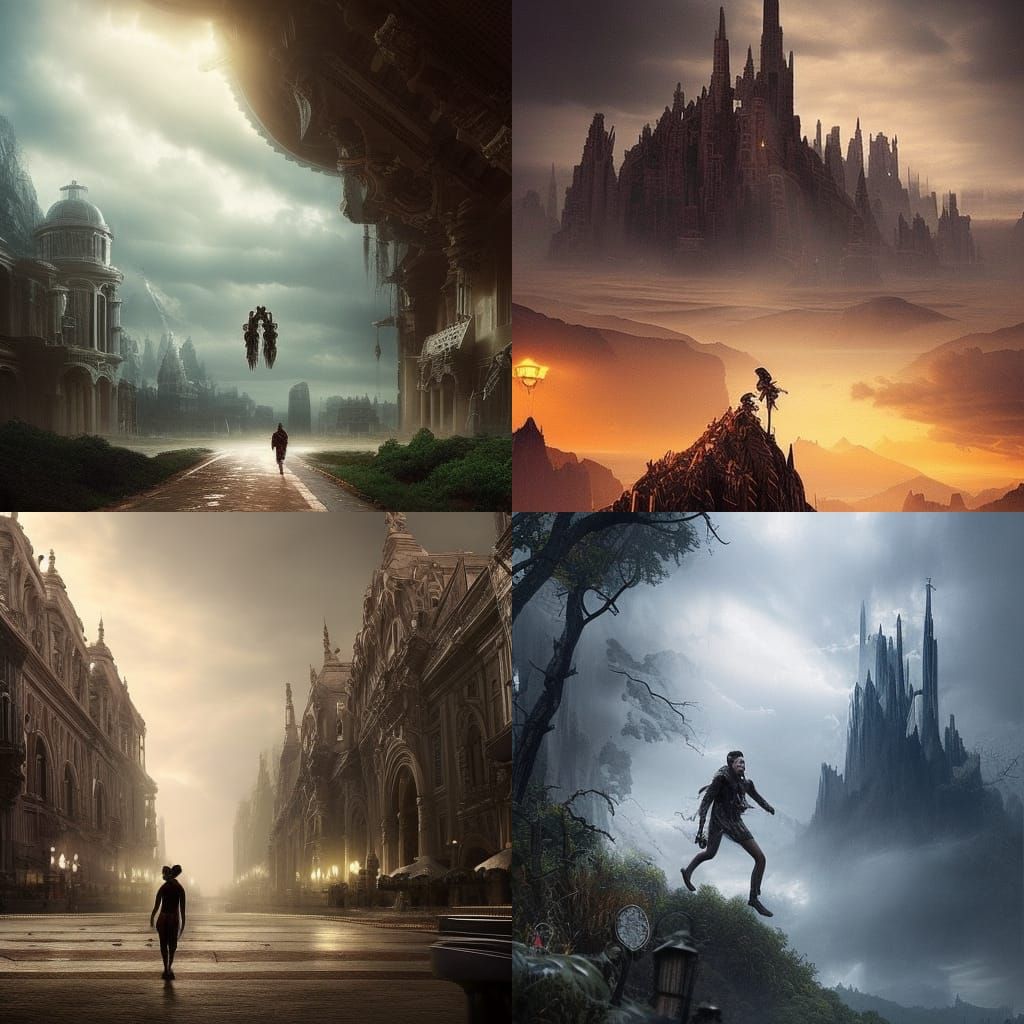 Dramatic Runaway Scene in Digital Matte Painting