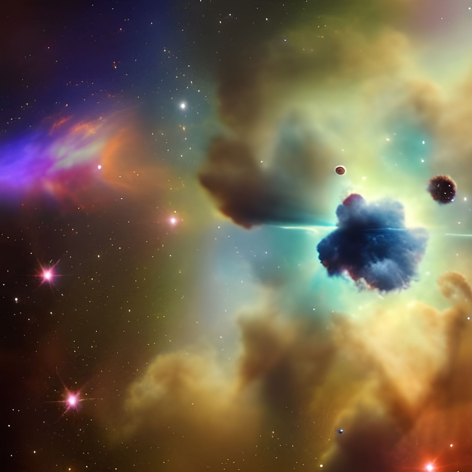 Spectacular Star Forming Region in Deep Space