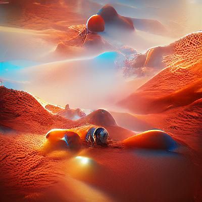 Martian Landscape: Red Planet Digital Art