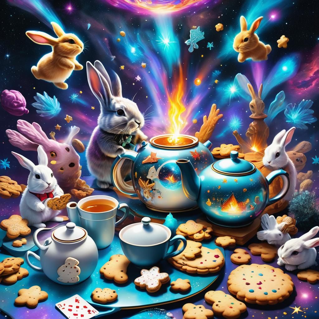 Surreal Supernova Explosion in Pablo Amaringo Style