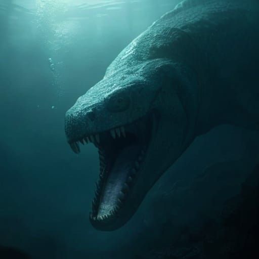 Gargantuan Moray Eel Sea Monster in Hyperultrarealistic Cine...