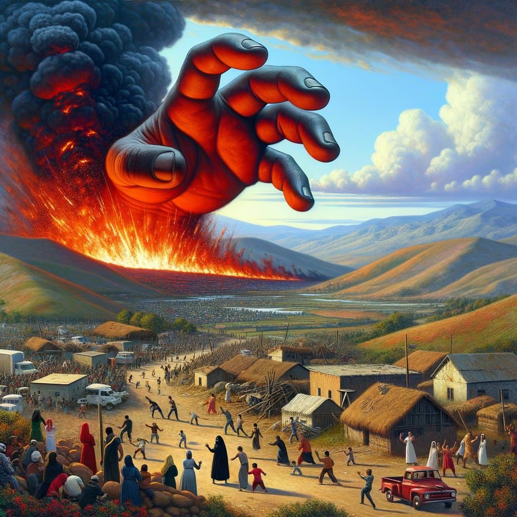 Giant Hand Quells Chaos and Inferno