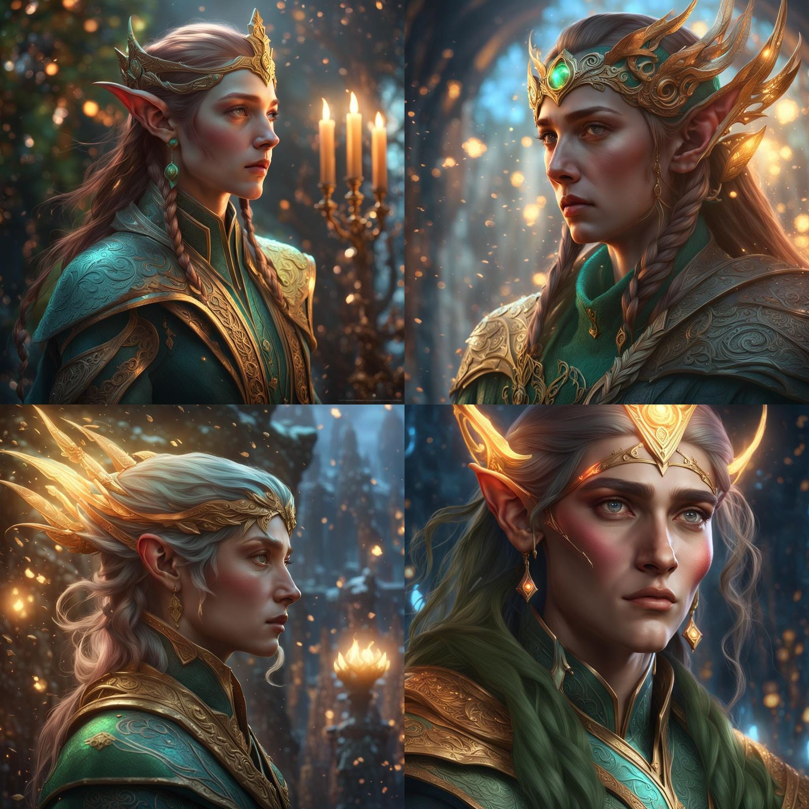 Elf Bending Light in Digital Matte Painting