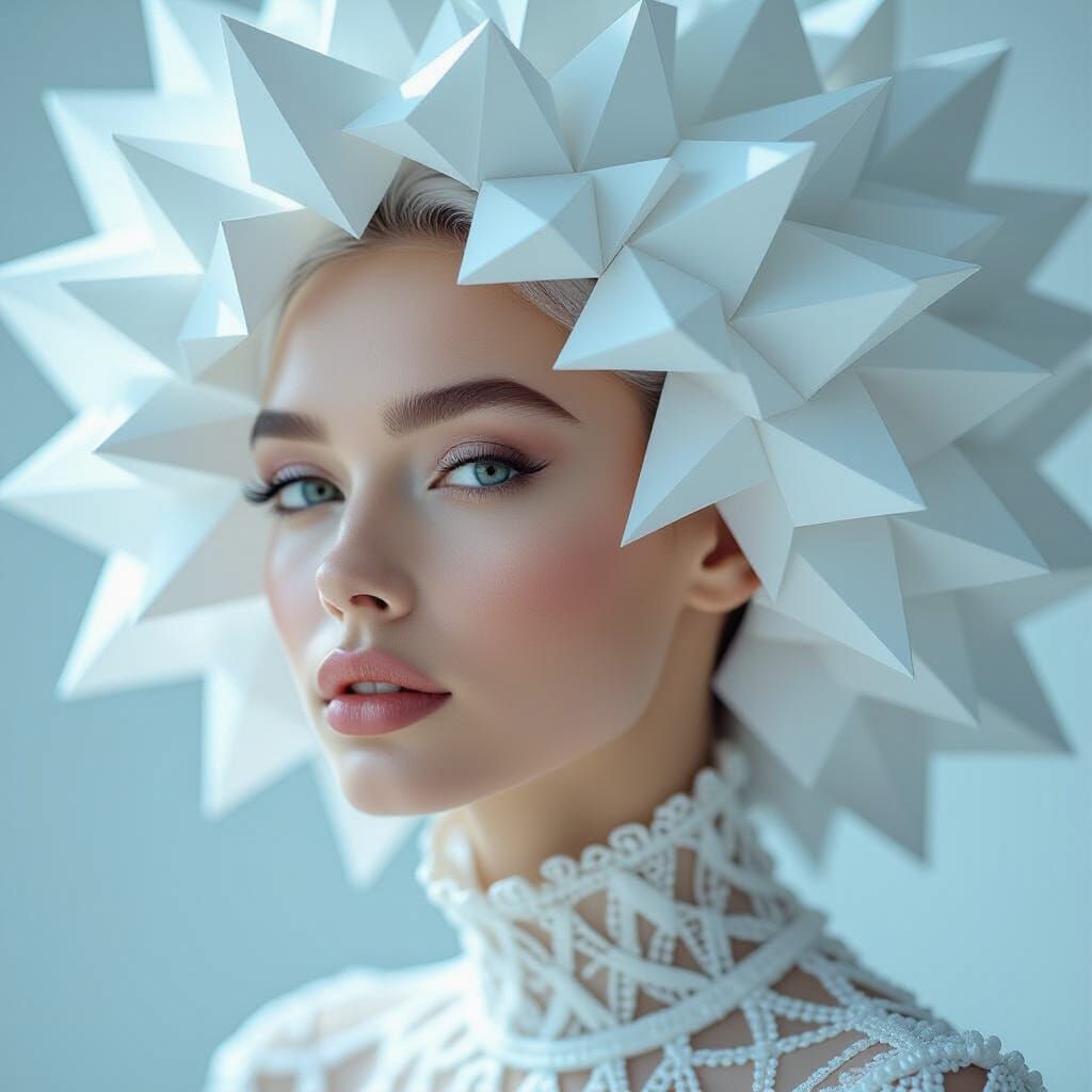 Crystalline Hairstyle: A Study in White Light