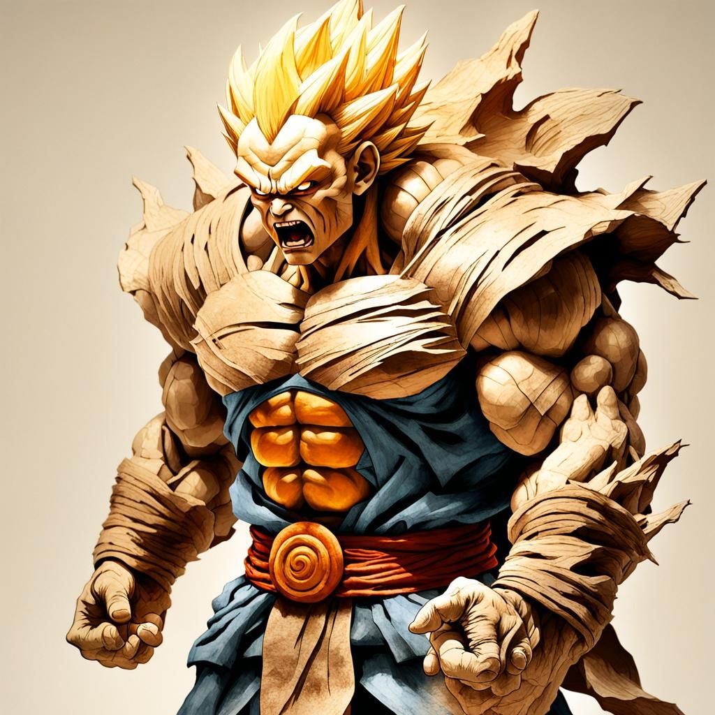 Goku Super Saiyan Titan in Digital Art Style