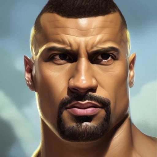 Dwayne Johnson Hyperdetailed Portrait in Unreal Engine 5