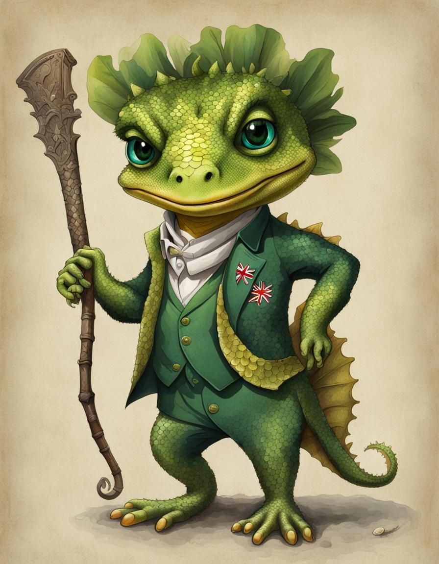 Australian Dragon-Scaled Gecko Character