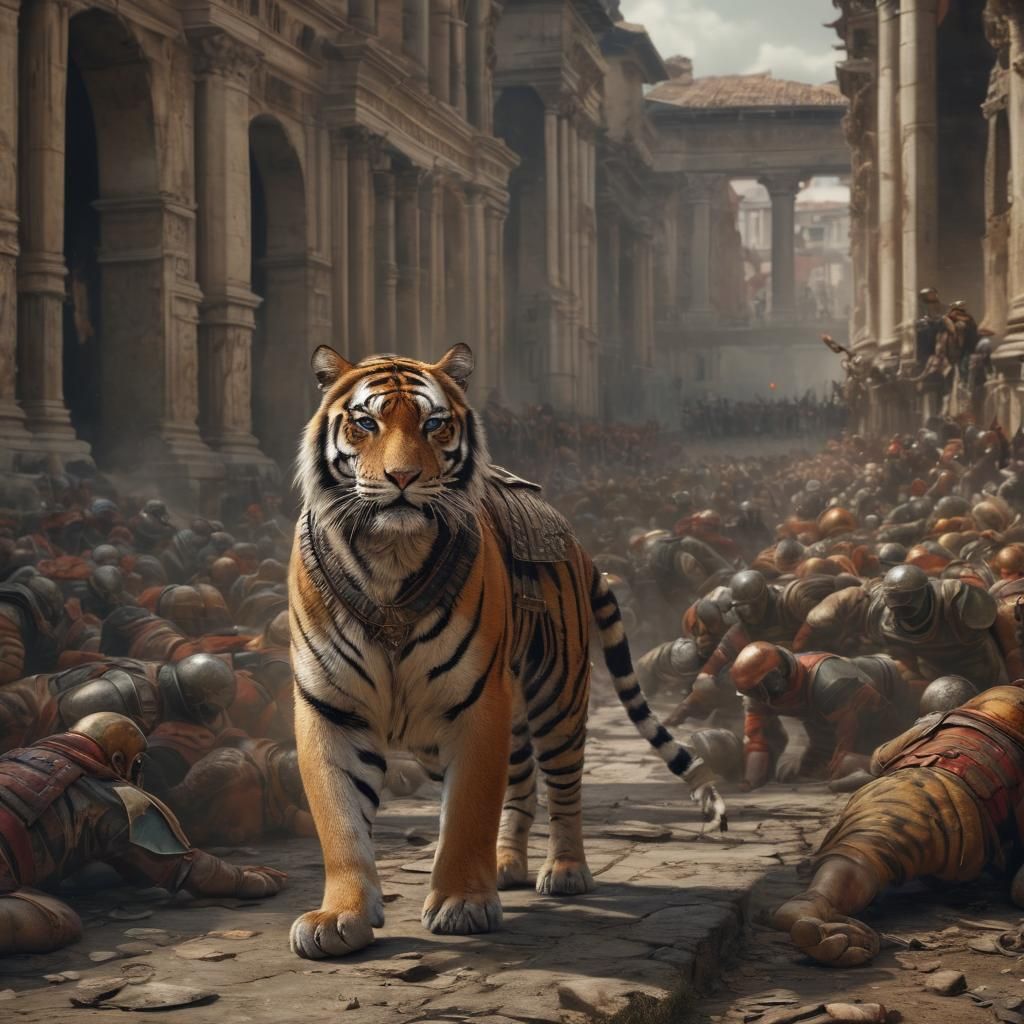 Tiger Legionnaire: Epic Digital Matte Painting