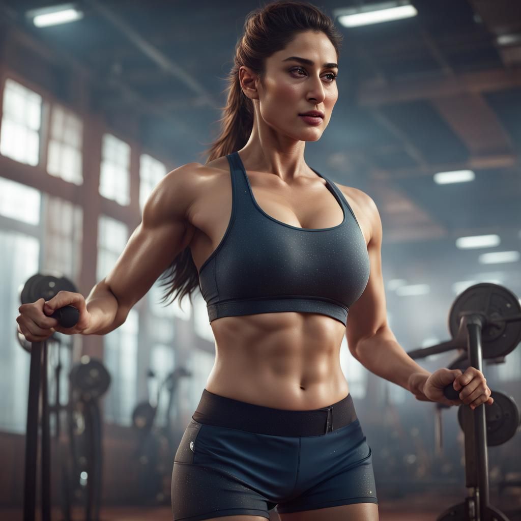 Kareena Kapoor Khan Gym Portrait: Fantasy Concept Art