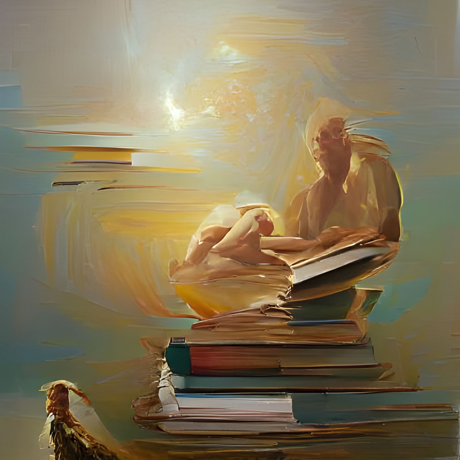 Philosophical Oil Painting in Gurney Style