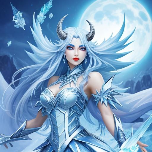 Beautiful Ice demon princess