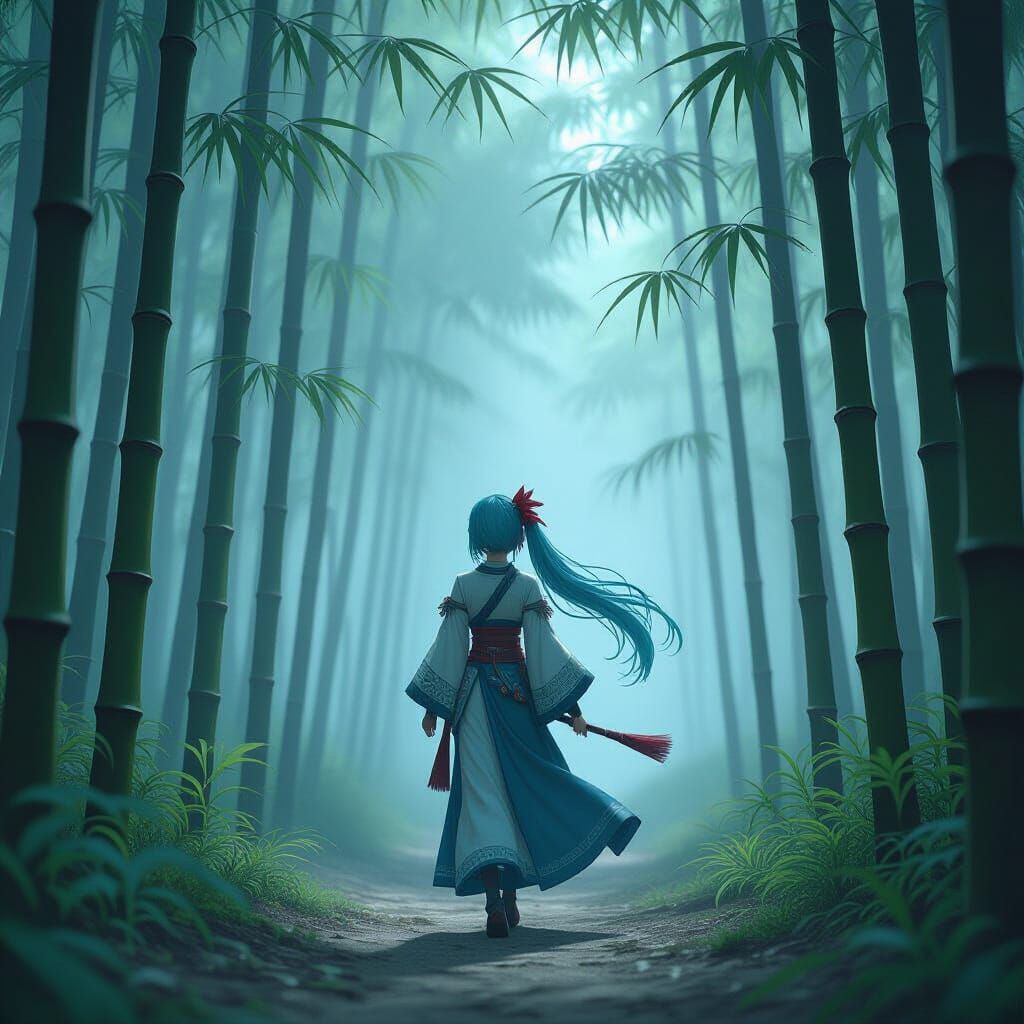 Misty Bamboo Forest: Hatsune Miku in Xianxia World