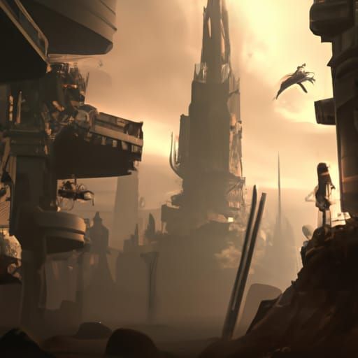 Dystopian Dark Fantasy Concept Art in 8K