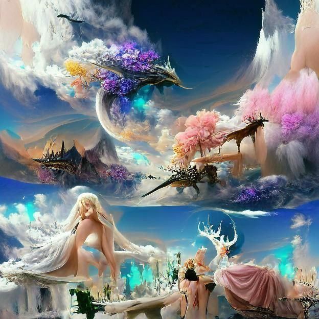 Enchanting Floating Islands in Fantasy Landscape