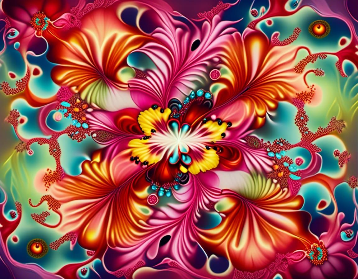 Surreal Hybrid Orchid Garden in Dali Style