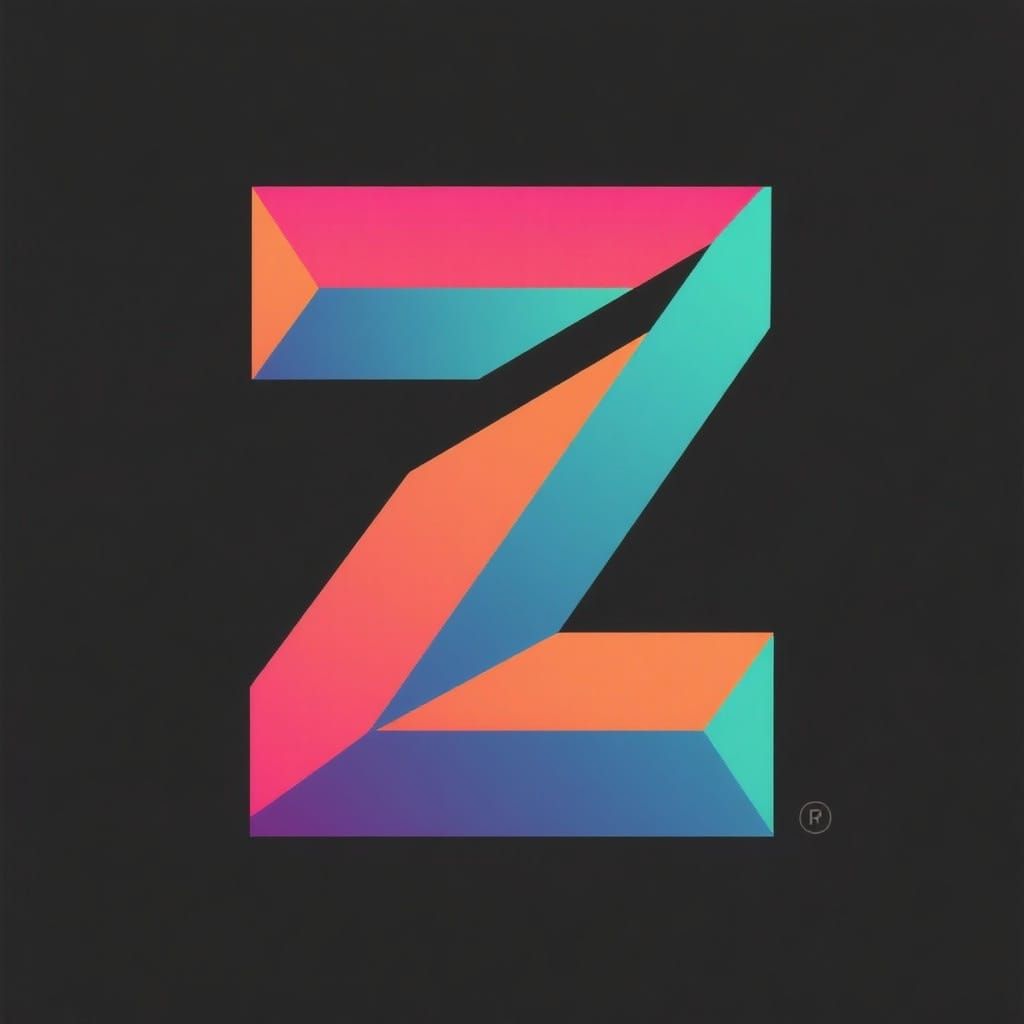 Bold Modern Z Logo Design in Vibrant Colors