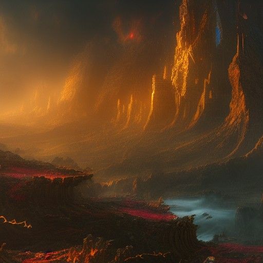 Fantastical Matte Painting of Fallen Grace