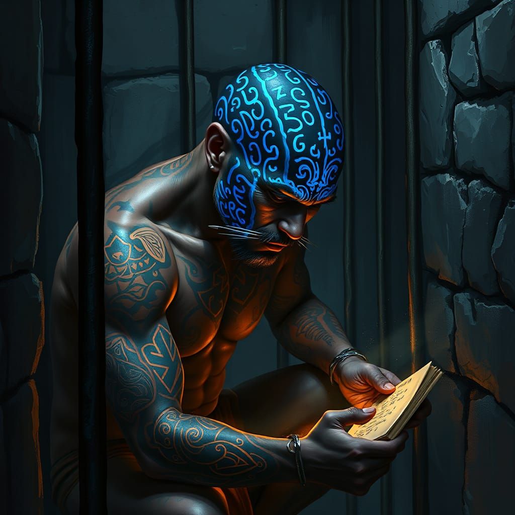 Blue Leopard Man: Tattooed Poet in Prison