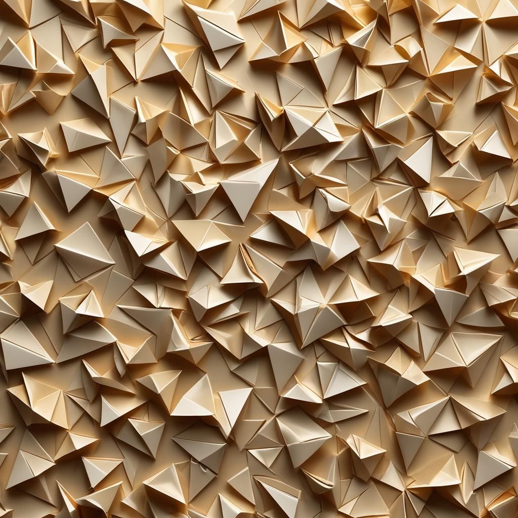 Luxurious Golden Ebook on Origami Paper: Concept Art