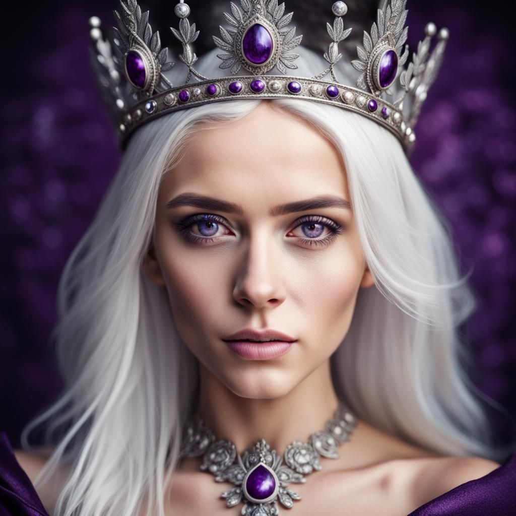 Hyperrealistic Portrait of a Beautiful Young Queen