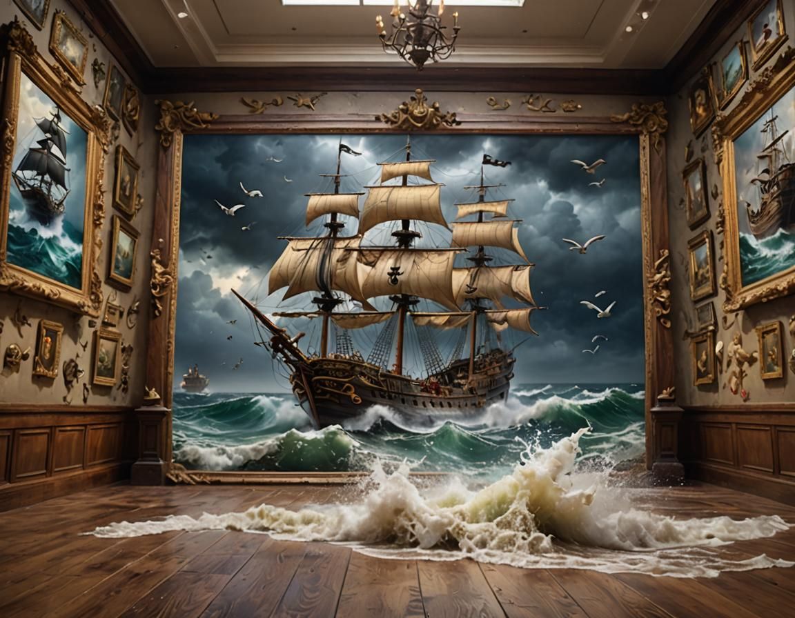 Pirates Emerge from Painting in Museum