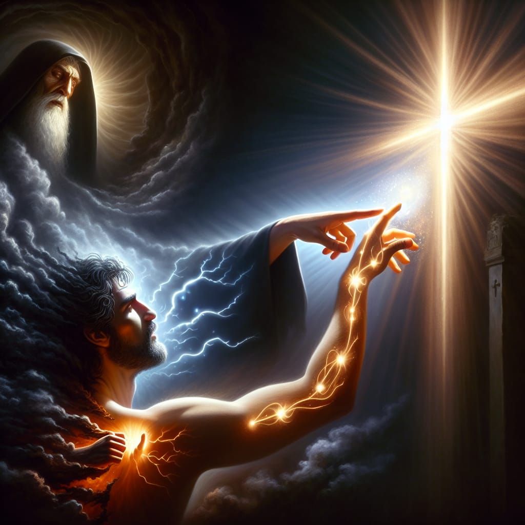 A person almost completely engulfed in shadows