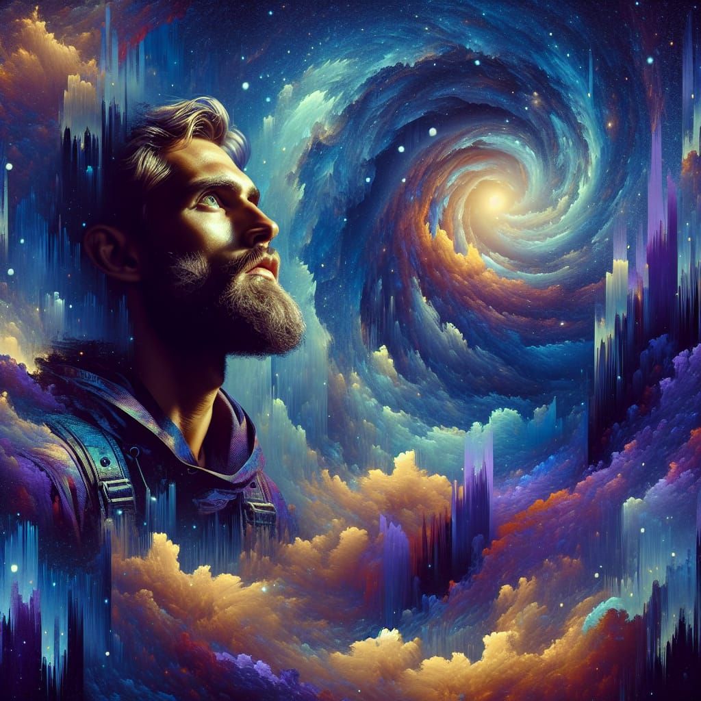 Surreal Stargazer: Dreamlike Fantasy Concept Art