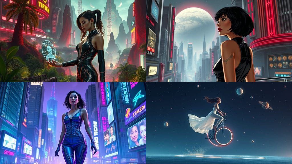 Futuristic Woman in Spaceship: A Fusion of Tech and Feminini...