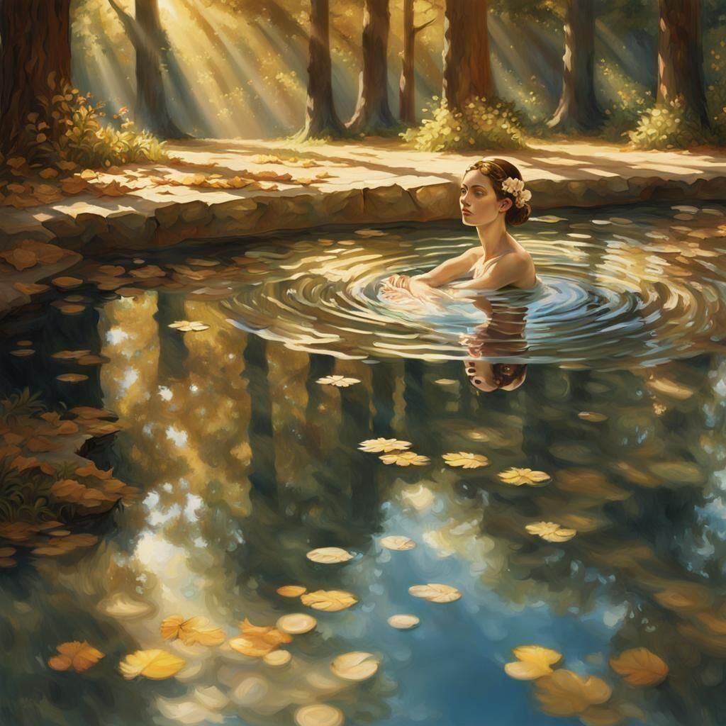 Hera Bathes in a Woodland Pool